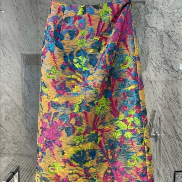 Cult Gaia “Celia” Jacquard Skirt – Bold Floral with ring accent detail size 2 - Picture 7 of 12